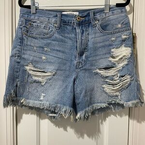 Pistola Vintage Blue Ripped Jean Shorts